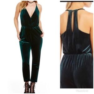 green jumpsuit dillards